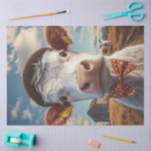 Decoupage Whimsical Kuh Face & Hat Seidenpapier (Basteln)