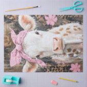 Decoupage Whimsical Kuh Pink Bandana Seidenpapier (Basteln)