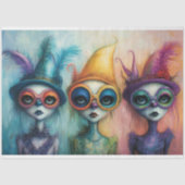 Decoupage Whimsical Lady Trio aus Whimsyville Seidenpapier (Vorderseite)