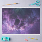 Decoupage Whimsical Lila Rauch glühender Schädel Seidenpapier (Basteln)