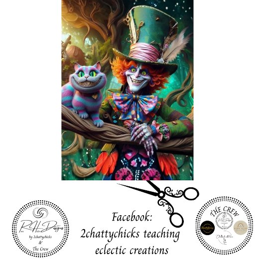 Decoupage Whimsical Mad Tea Party Fantasy Art Seidenpapier