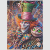 Decoupage Whimsical Mad Tea Party Fantasy Art Seidenpapier (Vorderseite)