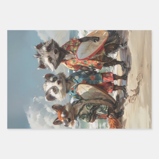 Decoupage Whimsical Mischievous Bretz FoxBrothers Geschenkpapier Set (Vorderseite 3)