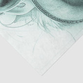 Decoupage Whimsical Monochromatic Horit Portrait Seidenpapier (Ausschnitt)