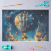 Decoupage Whimsical Night Sky Heißluftballon Seidenpapier (Basteln)