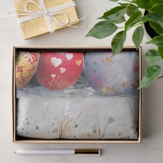 Decoupage Whimsical Oaster Bunny Egg Tree Seidenpapier (Geschenk)