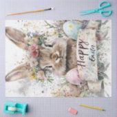 Decoupage Whimsical Osterfest Bunny Basket & Egge Seidenpapier (Basteln)