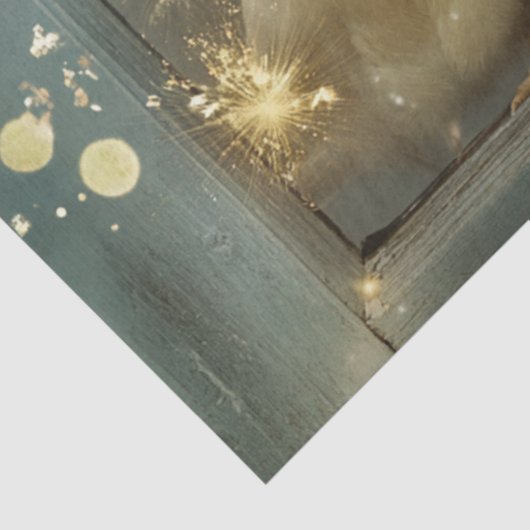 Decoupage Whimsical Pastel Chickens auf Windows Seidenpapier (Ausschnitt)