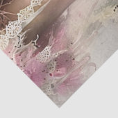 Decoupage Whimsical Peach farbige Stiefel und Blum Seidenpapier (Ausschnitt)