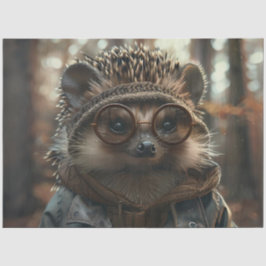 Decoupage Whimsical Porcupine mit Brille Seidenpapier