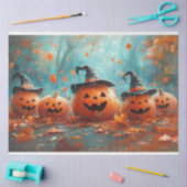 Decoupage Whimsical Pumpkin Jack-o-Lantern Familie Seidenpapier (Basteln)