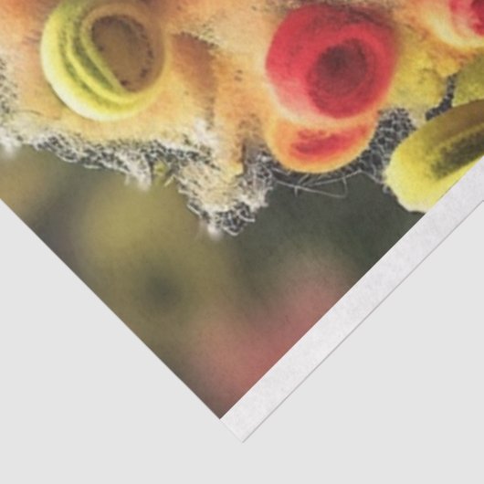 Decoupage Whimsical Ram Rainbow farbig Seidenpapier (Ausschnitt)