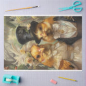 Decoupage Whimsical Rooster Huhn Coupe Verheiratet Seidenpapier (Basteln)