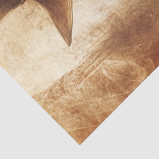 Decoupage Whimsical Sepia Cowgirl Gunslinger Seidenpapier (Ausschnitt)