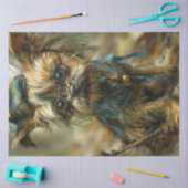 Decoupage Whimsical Shaggy Yorkie Seidenpapier (Basteln)