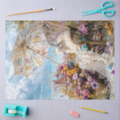 Decoupage Whimsical Sheep Beach Lounge Regenschirm Seidenpapier (Basteln)