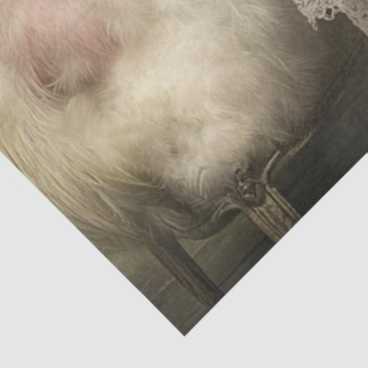 Decoupage Whimsical Silkie Französisch Tee Party Seidenpapier (Ausschnitt)