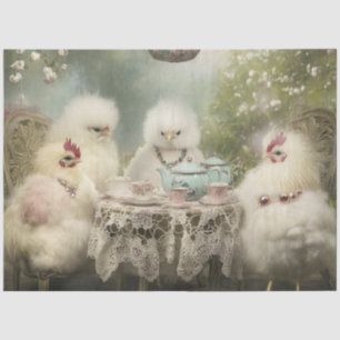 Decoupage Whimsical Silkie Französisch Tee Party Seidenpapier