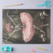 Decoupage Whimsical Skeleton Tanz in Tutu Seidenpapier (Basteln)