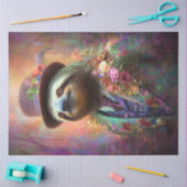 Decoupage Whimsical Sloth Floral Lapel Seidenpapier (Basteln)