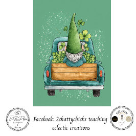 Decoupage Whimsical St. Patrick's Day Gnome  Seidenpapier
