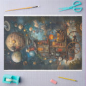 Decoupage Whimsical Steampunk Heißluftballon Seidenpapier (Basteln)