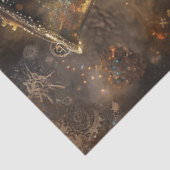 Decoupage Whimsical Steampunk Ostrich Top Hat Seidenpapier (Ausschnitt)