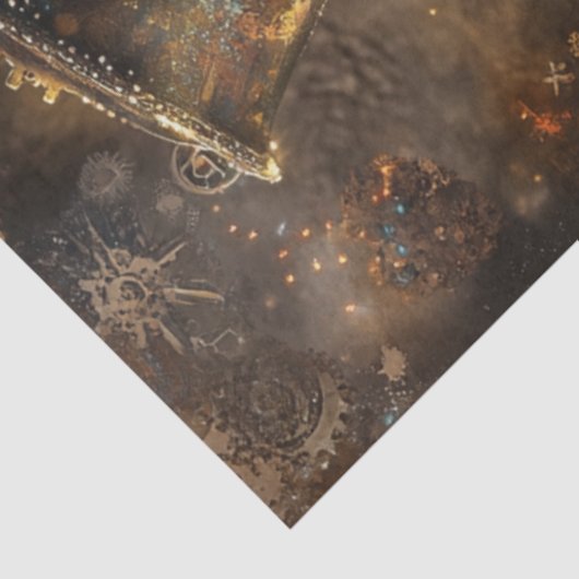 Decoupage Whimsical Steampunk Ostrich Top Hat Seidenpapier (Ausschnitt)