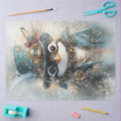Decoupage Whimsical Steampunk Pinguin Seidenpapier (Basteln)
