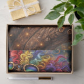 Decoupage Whimsical Steampunk Trickster Magic Cat Seidenpapier (Geschenk)