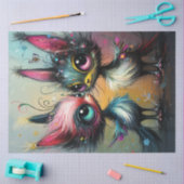 Decoupage Whimsical Styling Cats Lebend gefärbt Seidenpapier (Basteln)