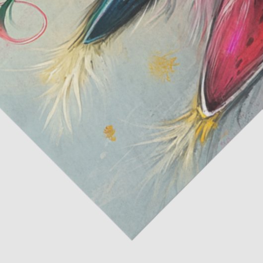 Decoupage Whimsical Styling Cats Lebend gefärbt Seidenpapier (Ausschnitt)