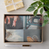 Decoupage Whimsical Valentine Kaninchen Schweine K Seidenpapier (Geschenk)