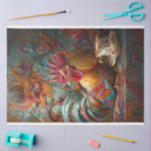 Decoupage Whimsical Verziert Chicken Coffee Break Seidenpapier (Basteln)