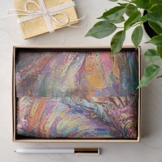 Decoupage Whimsical Vibrant Frauentänzerin Seidenpapier (Geschenk)