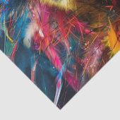 Decoupage Whimsical Vibrant Wackadoodle Ostrich Seidenpapier (Detail)