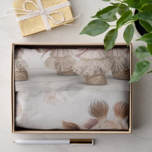 Decoupage Whimsical Viktorianisch Giraffe Lace bes Seidenpapier (Geschenk)