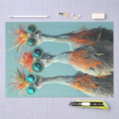 Decoupage Whimsical Wackadoodle Bird Art Seidenpapier (Handwerk)