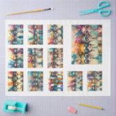 Decoupage Whimsical Wackadoodle Bridge Ladys 1 Seidenpapier (Basteln)