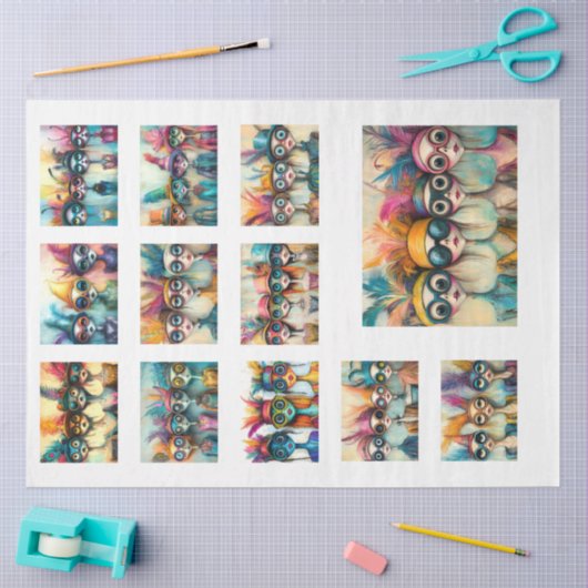 Decoupage Whimsical Wackadoodle Bridge Ladys 1 Seidenpapier (Basteln)