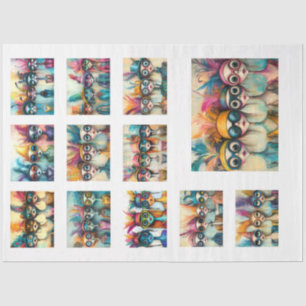 Decoupage Whimsical Wackadoodle Bridge Ladys 1 Seidenpapier