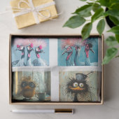 Decoupage Whimsical Wackadoodle Character Club 1 Seidenpapier (Geschenk)