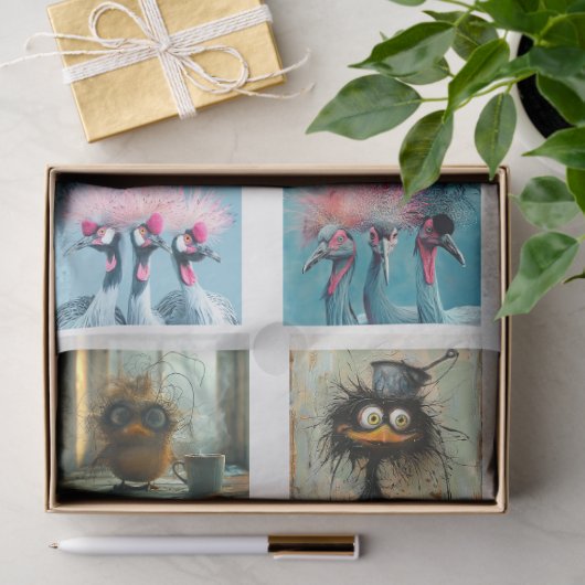 Decoupage Whimsical Wackadoodle Character Club 1 Seidenpapier (Geschenk)