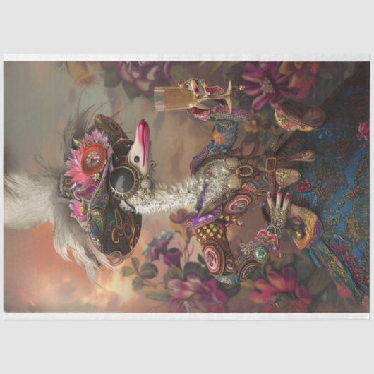 Decoupage Whimsical Wackadoodle Ladys Club Seidenpapier (Vorderseite)