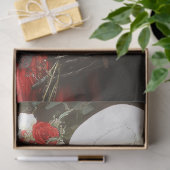 Decoupage Whimsical Wedding Black & Red Seidenpapier (Geschenk)