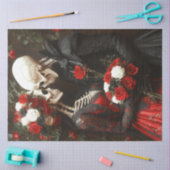 Decoupage Whimsical Wedding Black & Red Seidenpapier (Basteln)