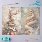 Decoupage Whimsical Weihnachtsbaum 2 pro Blatt Seidenpapier (Basteln)
