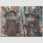 Decoupage Whimsical Weihnachtsmäuse Seidenpapier (Vorderseite)