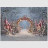 Decoupage Whimsical Weihnachtszirkus Seidenpapier (Vorderseite)