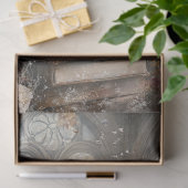 Decoupage Whimsical White Barole Owl Books Artwork Seidenpapier (Geschenk)